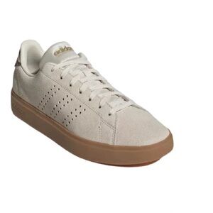 adidas Cream Suede Low-Top Sneaker with Gum-Toned Sole